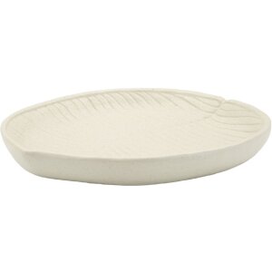 Mauro Ferretti Bandeja decorativa Stons 33x29x4 cm crema