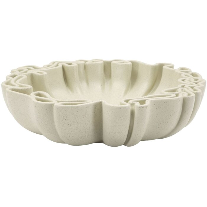 Mauro Ferretti Cuenco decorativo Stons 40,5x38,5x9,5 cm crema