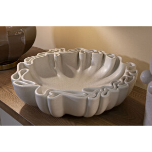 Mauro Ferretti Cuenco decorativo Stons 40,5x38,5x9,5 cm crema
