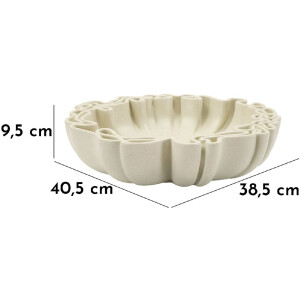 Mauro Ferretti Cuenco decorativo Stons 40,5x38,5x9,5 cm crema