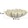 Mauro Ferretti Bandeja decorativa Stons Ø 31x9 cm crema
