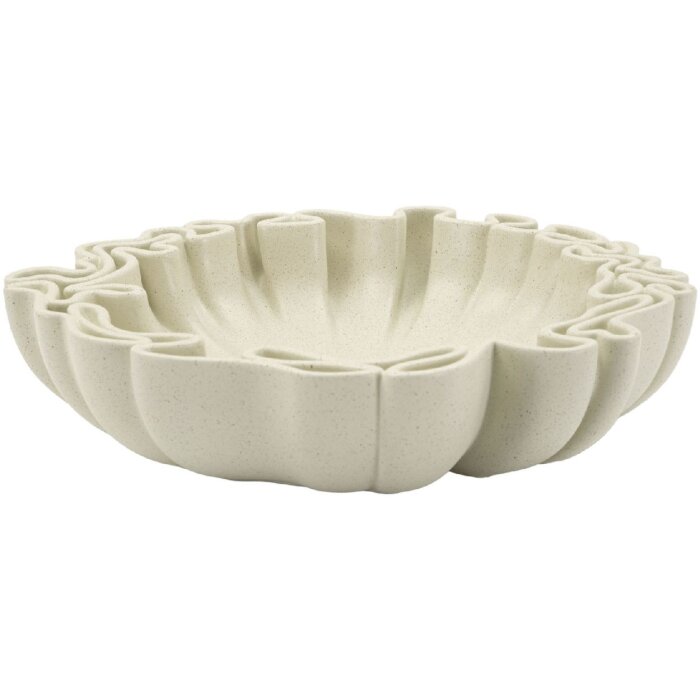 Mauro Ferretti Bandeja decorativa Stons 30,5x29x7,5 cm crema