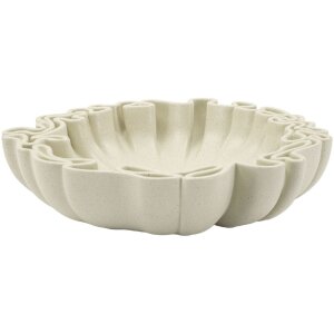 Mauro Ferretti Bandeja decorativa Stons 30,5x29x7,5 cm crema