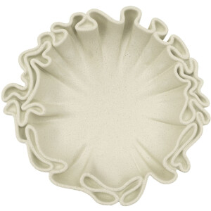 Mauro Ferretti Bandeja decorativa Stons 30,5x29x7,5 cm crema