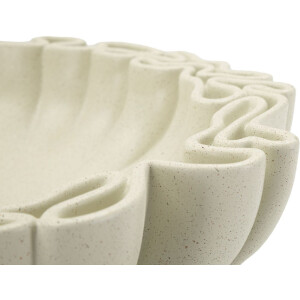 Mauro Ferretti Bandeja decorativa Stons 30,5x29x7,5 cm crema