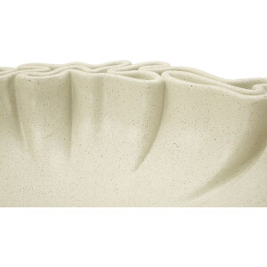Mauro Ferretti Bandeja decorativa Stons 30,5x29x7,5 cm crema