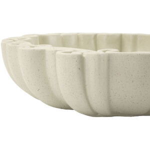 Mauro Ferretti Bandeja decorativa Stons 30,5x29x7,5 cm crema