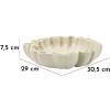 Mauro Ferretti Bandeja decorativa Stons 30,5x29x7,5 cm crema