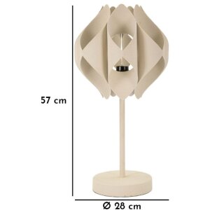 Mauro Ferretti Lámpara de mesa Weltraum E27 28x57 cm crema