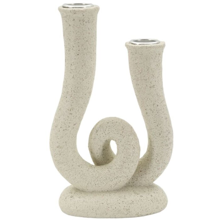 Mauro Ferretti Candelabro Stons 12x7x20 cm crema