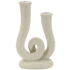 Mauro Ferretti Candelabro Stons 12x7x20 cm crema