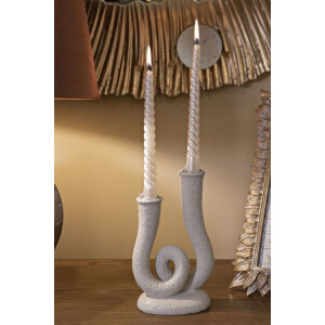 Mauro Ferretti Candelabro Stons 12x7x20 cm crema