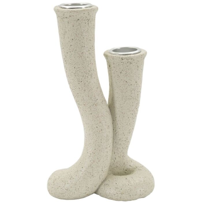 Mauro Ferretti Candelabro Stons 10x6,5x17,5 cm crema