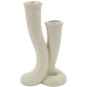 Mauro Ferretti Candelabro Stons 10x6,5x17,5 cm crema