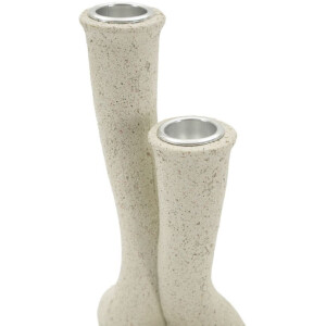 Mauro Ferretti Candelabro Stons 10x6,5x17,5 cm crema