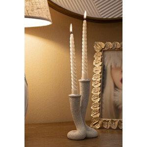Mauro Ferretti Candelabro Stons 10x6,5x17,5 cm crema