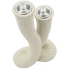 Mauro Ferretti Candelabro Stons 10x6,5x17,5 cm crema