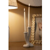 Mauro Ferretti Candelabro Stons 10x6,5x17,5 cm crema