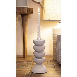 Mauro Ferretti Candelabro Dune Pix 10x21 cm crema