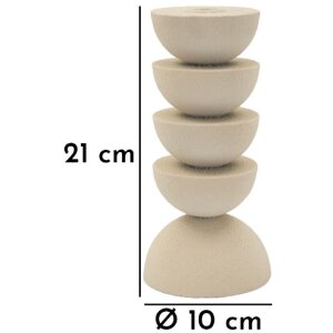 Mauro Ferretti Candelabro Dune Pix 10x21 cm crema