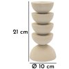 Mauro Ferretti Candelabro Dune Pix 10x21 cm crema