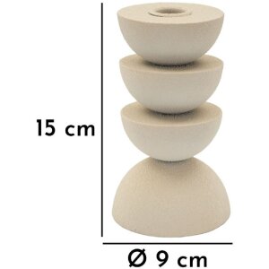 Mauro Ferretti Candelabro Dune Pix 9x15 cm crema