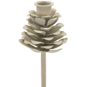 Mauro Ferretti Candelabro Pigna Düne 11,5x33,5 cm crema