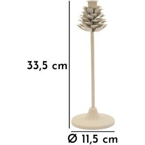 Mauro Ferretti Candelabro Pigna Düne 11,5x33,5 cm crema