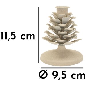 Mauro Ferretti Candelabro Pigna Düne 9,5x11,5 cm crema