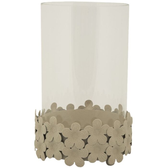 Mauro Ferretti Candelabro Düne con Cristal 14x21 cm crema