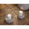Mauro Ferretti Candelabro Düne con Cristal 14x21 cm crema
