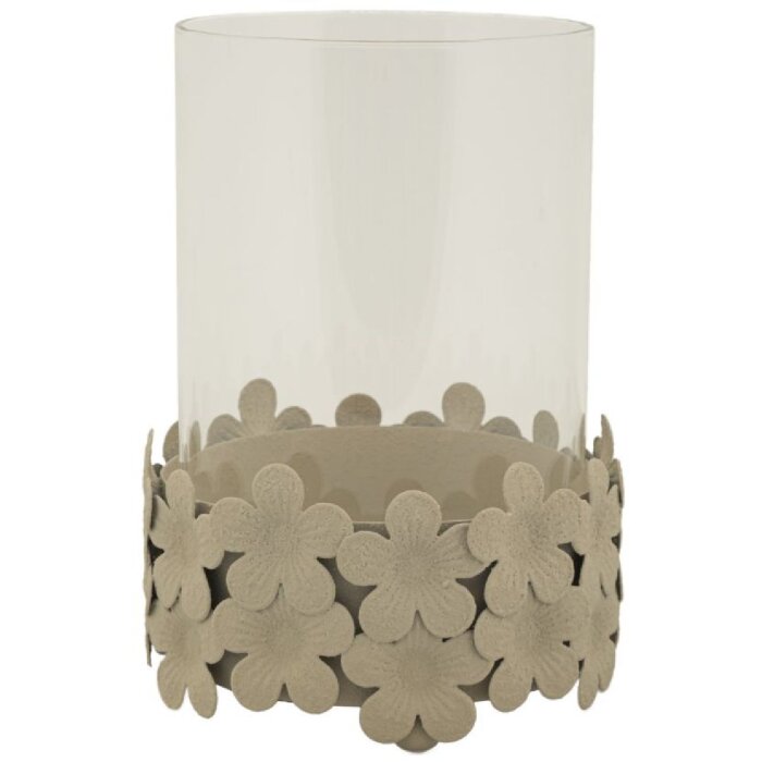 Mauro Ferretti Candelabro Duna con Cristal 12x16 cm crema