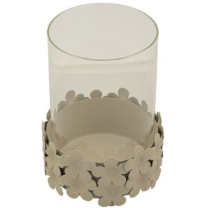 Mauro Ferretti Candelabro Duna con Cristal 12x16 cm crema
