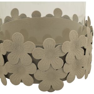 Mauro Ferretti Candelabro Duna con Cristal 12x16 cm crema
