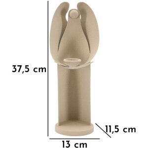 Mauro Ferretti Candelabro Ángel Dune 13x11,5x37,5 cm crema