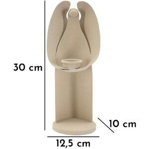 Mauro Ferretti Candelabro Ángel Dune 12,5x10x30 cm crema