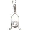 Clayre & Eef 5Y1320 Cesto decorativo ciervo vintage gris 28x28x68 cm