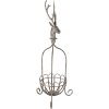 Clayre & Eef 5Y1320 Cesto decorativo ciervo vintage gris 28x28x68 cm