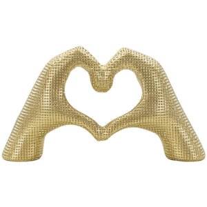 Hands Lover Escultura Dorado Polyresin 25x7.5x13.5cm...