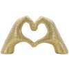 Hands Lover Escultura Dorado Polyresin 25x7.5x13.5cm Figura Decorativa Corazón
