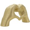 Hands Lover Escultura Dorado Polyresin 25x7.5x13.5cm Figura Decorativa Corazón