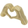 Hands Lover Escultura Dorado Polyresin 25x7.5x13.5cm Figura Decorativa Corazón
