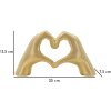 Hands Lover Escultura Dorado Polyresin 25x7.5x13.5cm Figura Decorativa Corazón