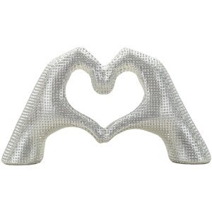 Escultura Lover Silver de poliresina plateada 25x7.5x13.5...