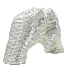 Escultura Lover Silver de poliresina plateada 25x7.5x13.5...