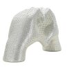 Escultura Lover Silver de poliresina plateada 25x7.5x13.5 cm manos forma de corazón