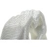 Escultura Lover Silver de poliresina plateada 25x7.5x13.5 cm manos forma de corazón