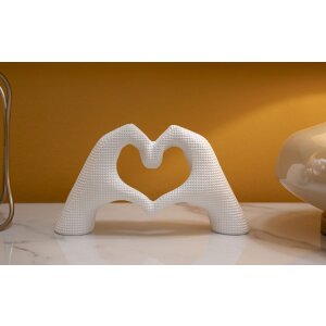 Mauro Ferretti Escultura Manos Enamoradas Blanca 25x7.5x13.5cm