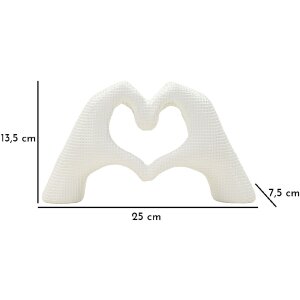 Mauro Ferretti Escultura Manos Enamoradas Blanca 25x7.5x13.5cm