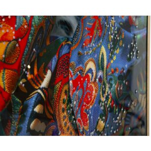 Mauro Ferretti Cuadro de pared Moira con marco 52x4x102 cm